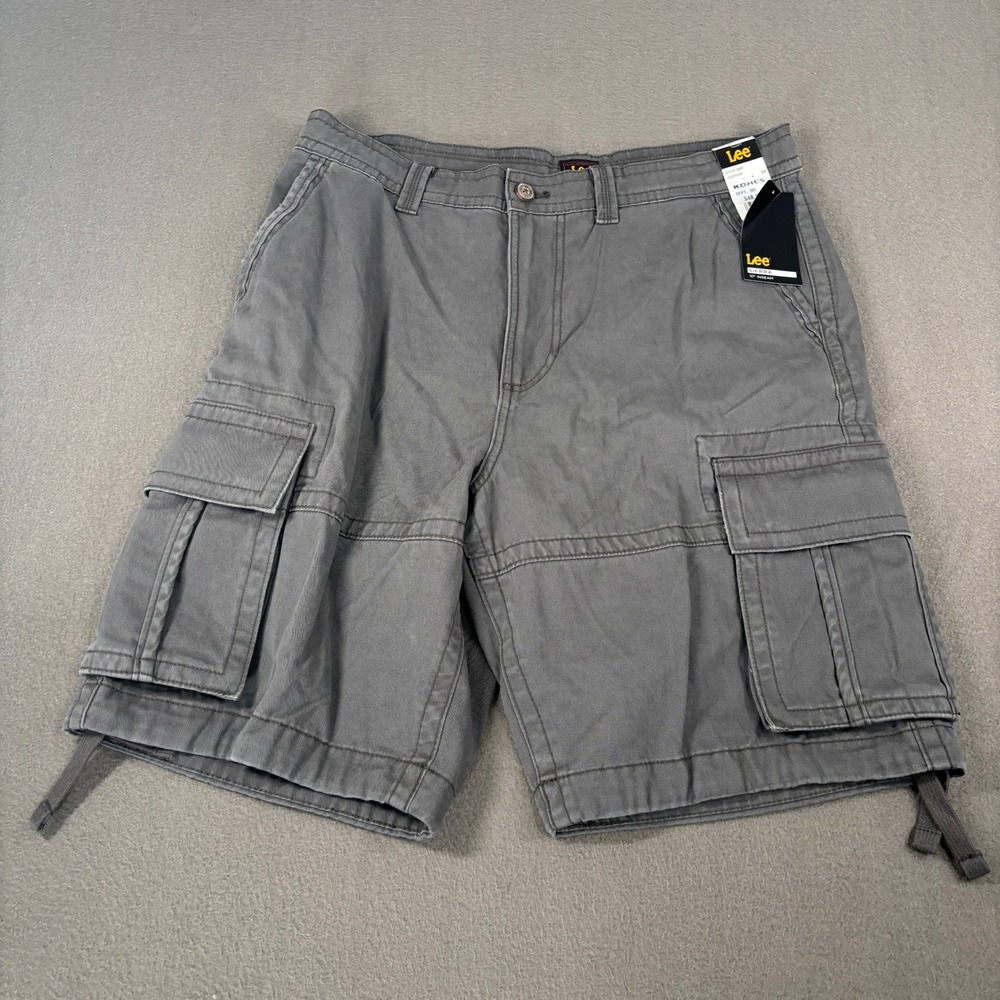 Lee Dungaree Cargo Shorts Mens Size 34 Static Gray Outdoor 112375164